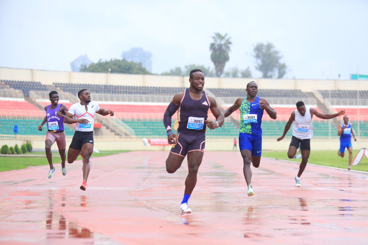 Ferdinand Omanyala wins the men’s 200m semi 1 timing 20:91 sec, Mike Mokamba second with Ivorian Arthur Cisse finishing third #teamkenya #worldrelaystrials
