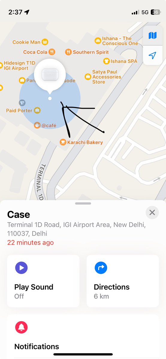 ishmehta's tweet photo. What kind of fraud is this @IndiGo6E. There is no lying with gps detection, and it’s directing me into YOUR OFFICE AT T1. why would you cover this up and not give me my device back?? Who are you trying to protect @IndiGo6E ? #indigo #fraud https://t.co/WKz7QZCYGG