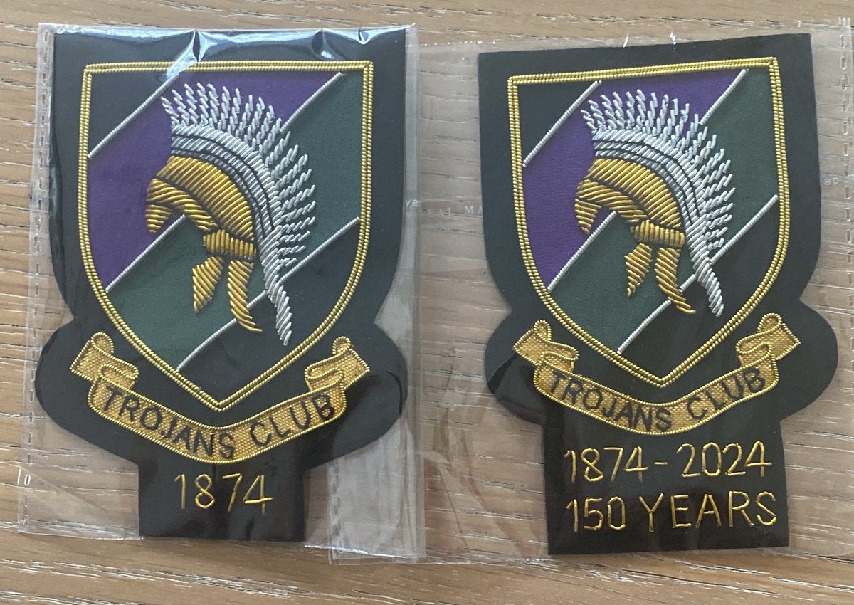 Just in brand new hand made Blazer Badges. We have Regular @TrojansClub badges as well as limited edition 150th Anniversary badges. Thanks to @Barnsy70 for organising and also @BlazerBadgesUK for their excellent service and top quality products contact @Barnsy70 if you want one