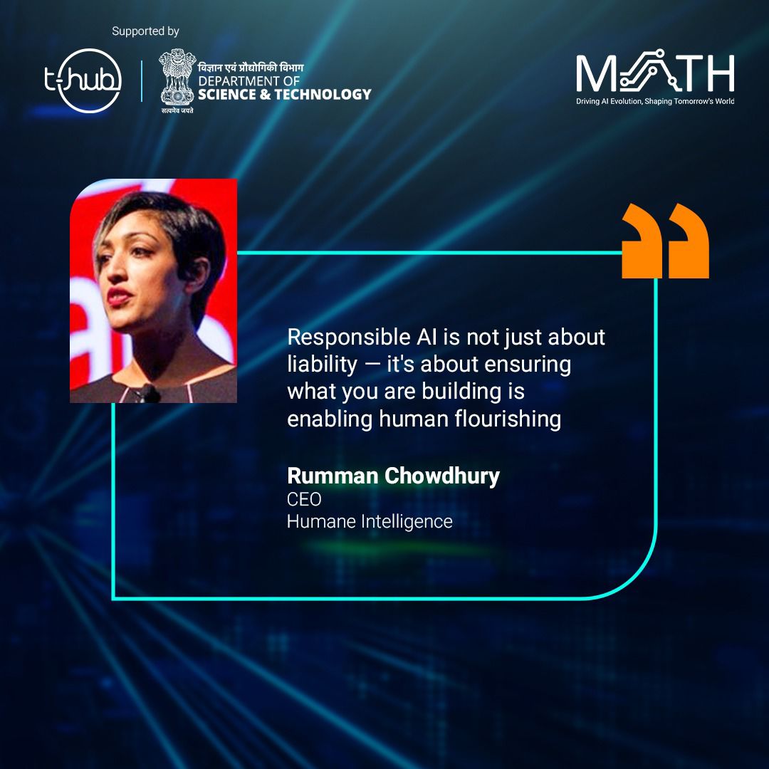 #AIMLVisionaries - Chapter 2

Fei-Fei Lee talks about how the key to #AI's future is to develop #Human-centred AI!

Dr. Rumman Chowdhury says that #responsible AI is meant to enable humans to flourish! 

Follow us on X and stay tuned for Chapter 3.

#MATH4AIML #InnovateWithTHub