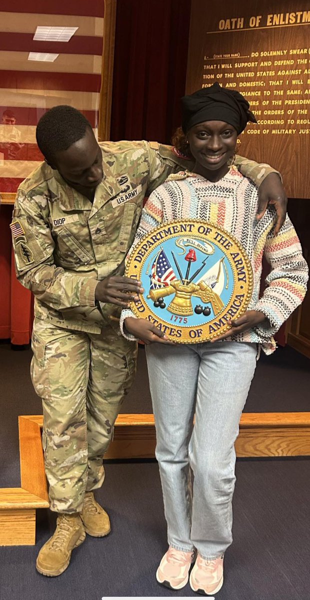 CSM A.T. Iskenderian (@isky1578) on Twitter photo Special congratulations to Aissata Diop, the sister of SSG Hamadi Diop, on her enlistment into the Army today!
Huge win to the Diop family with Aissata carrying on the family tradition!
#WinningMatters
#PeopleFirst
<a href="/ArmyKYTN/">Nashville BN</a> <a href="/usarec/">U.S. Army Recruiting</a> <a href="/USArmy/">U.S. Army</a> Special congratulations to Aissata Diop, the sister of SSG Hamadi Diop, on her enlistment into the Army today!
Huge win to the Diop family with Aissata carrying on the family tradition!
#WinningMatters
#PeopleFirst
<a href="/ArmyKYTN/">Nashville BN</a> <a href="/usarec/">U.S. Army Recruiting</a> <a href="/USArmy/">U.S. Army</a>