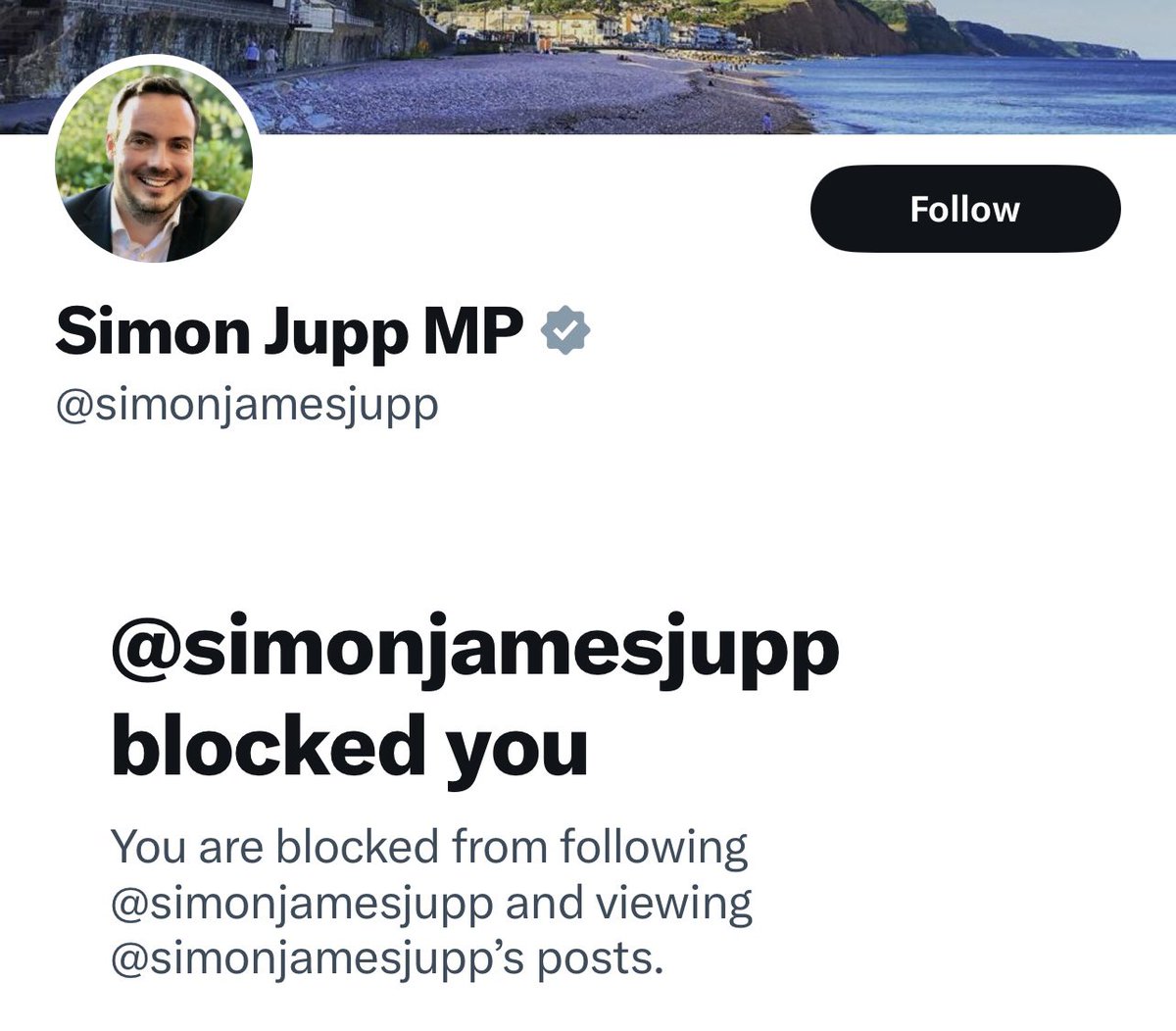 Dirty tactics? Has anyone heard back from Tory @simonjamesjupp as to whether or not he or his staff commissioned, or if he knew about, false URLs of his rival Lib Dem @RichardFoordLD leading directly to Jupp's Tory website? @theipaper I remain blocked by Jupp for some reason