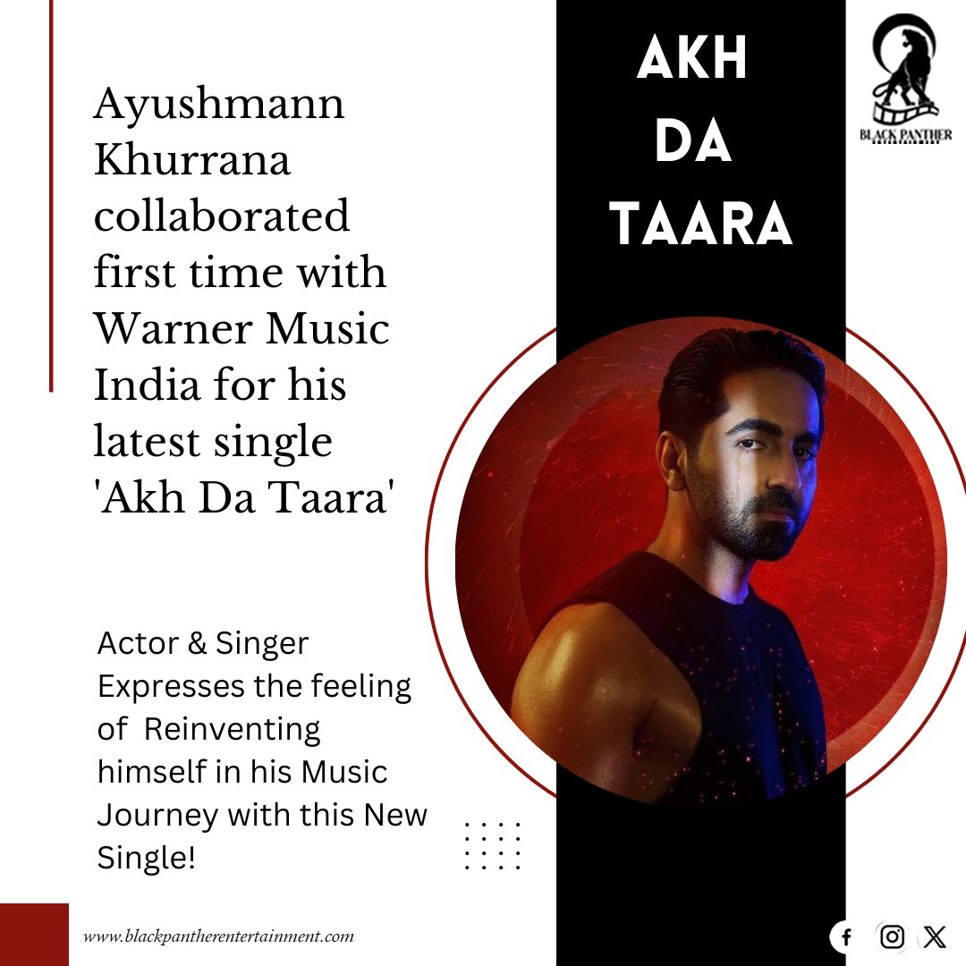 Ayushmann Khurrana unveils his debut single 'Akh Da Taara' in collaboration with Warner Music India. His introspective words echo a reinvented musical journey. Listen now for a soulful experience!

#akhdataara #ayushmanndebut  #nichefilmfarm #blackpantherentertainment