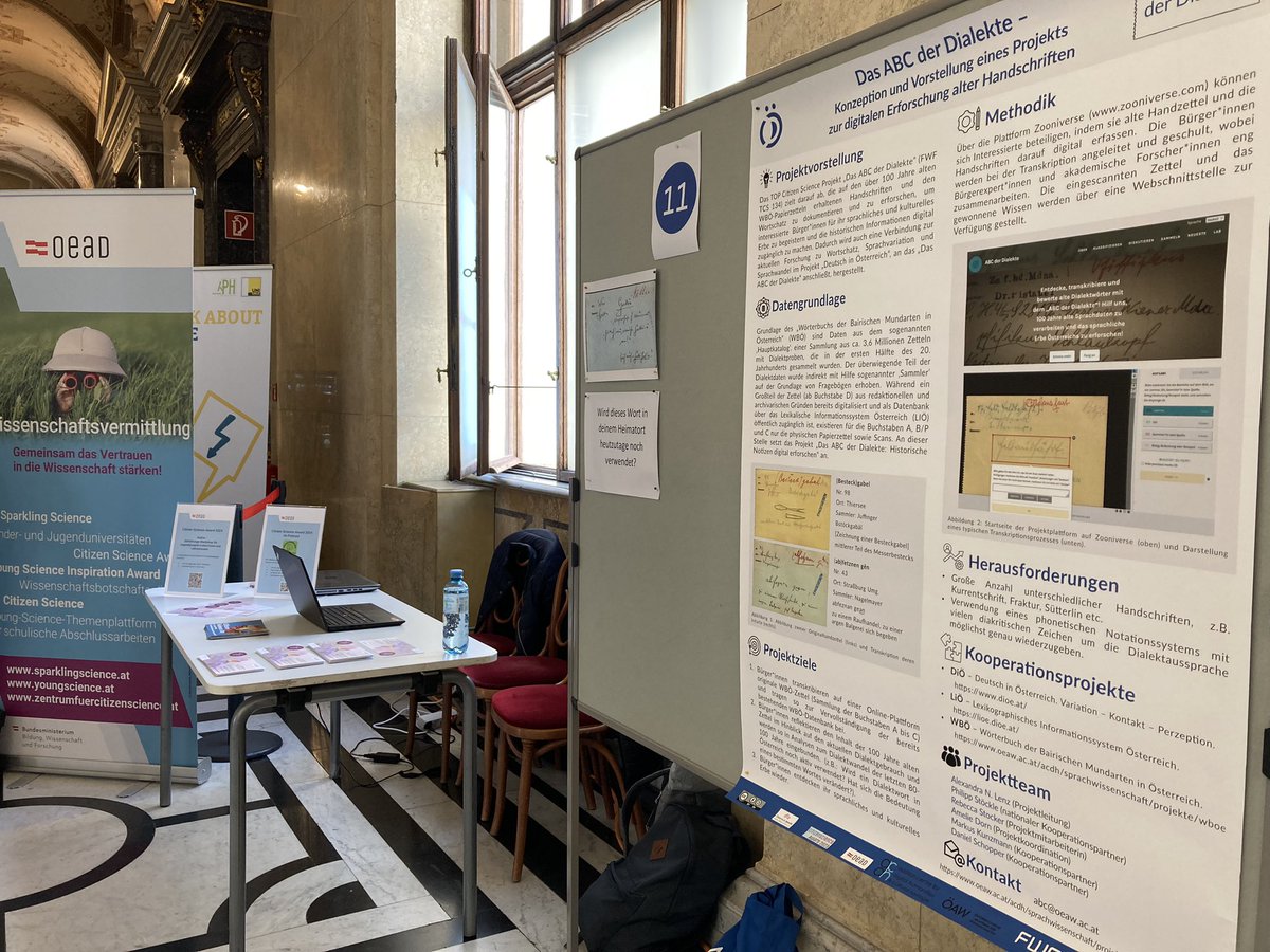adooorn's tweet photo. Heute ist Citizen Science Day im @NHM_Wien 💡 „Das ABC der Dialekte“ ist auch dabei im Rahmen der #ECSA2024 und des #CitizenScienceAward. Kommt vorbei und macht mit!  
@ACDH_OeAW @univienna @FWF_at @CSAustria @EuCitSci @_CitizenScience https://t.co/hY9sWYijGl