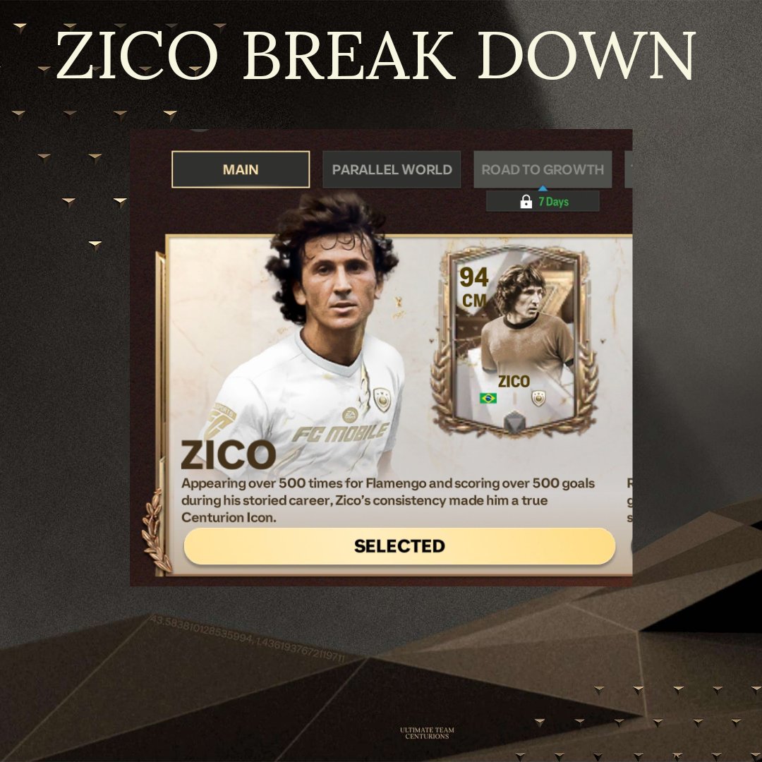 ✨ZICO BREAKDOWN✨ ZICO PARALLEL WORLD IS GOING TO TAKE 7 DAYS TO BE COMPLETED IF YOUR GETTING ONE PLAYER AT A TIME IF YOUR DOING EACH CHAPTER PER TIME 15 DAYS TO CALL ALL OF THEM TOGETHER IF THEY ARE ALL CLAIMABLE @JONALDINHOtm @JoseAlep1 @Jacobek08 @EL_PROFE_FIFA @tutiofifa