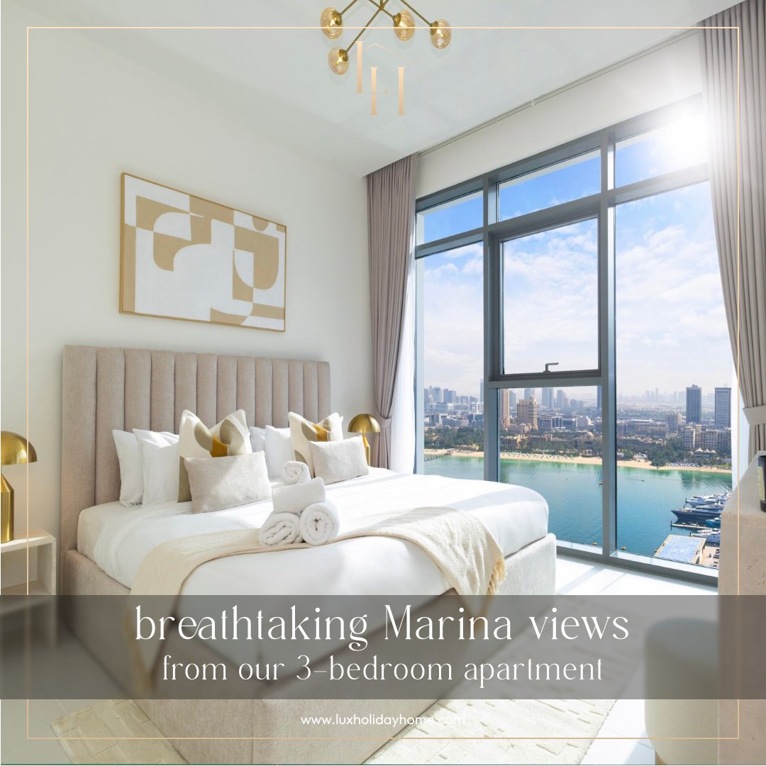 breathtaking Marina views
from our 3-bedroom apartment.

Questions? Call +971 4575 5892
Our team is ready to assist with bookings and questions.⁠.

#SecureYourStay #luxliving #WelcomeComfort #palm #palmjumeirah #palmbeach