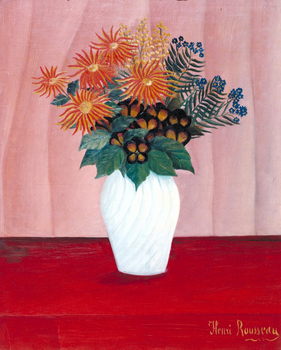 Who do you think deserves flowers? 🌹🌼🌷🌻 Tag a special someone.⁣⁣ ❤️ Henri Rousseau (`Le Douanier’), Bouquet of Flowers c.1909–10. Tate