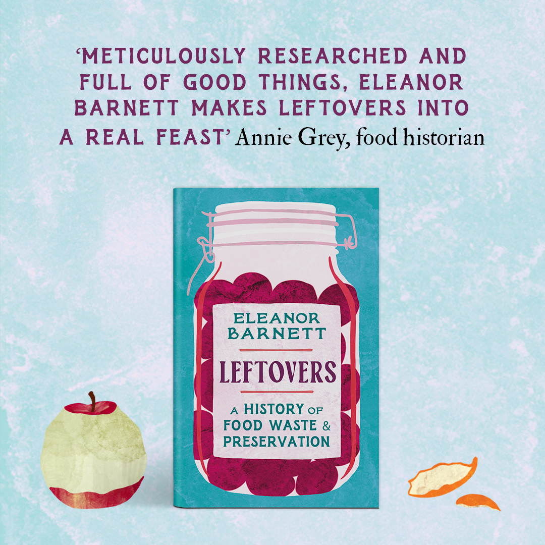 Want to learn about Tudor pickles and Victorian mango chutneys? #Leftovers is the untold story of food waste and preservation in Britain from historian @eleanorrbarnett 🥒 Out now: bit.ly/3Th22MR @bookshop_org_UK