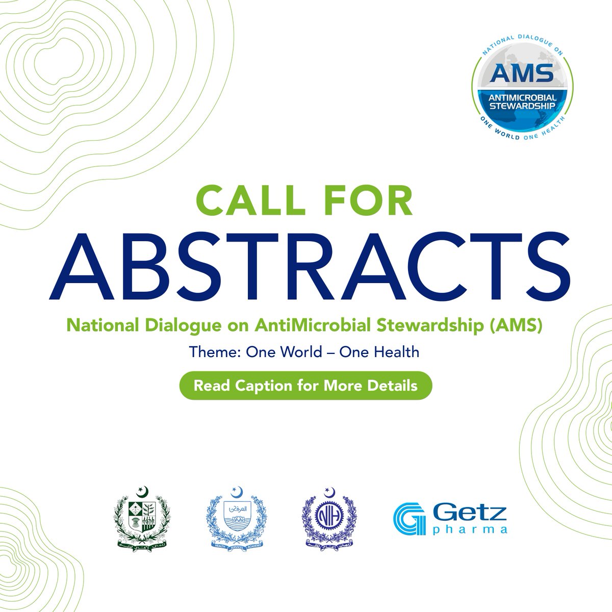 Get ready to contribute to the fight against antimicrobial resistance (AMR)! Getz Pharma, in collaboration with the Health Services Academy (@HealthSAcademy), Ministry of National Health Services, Regulations & Coordination, Pakistan (@nhsrcofficial) and National Institutes of