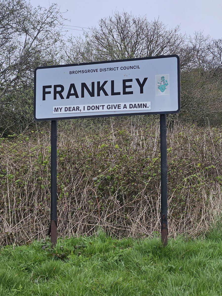 My brain has made this joke every time I've gone past this sign for years. And finally someone (not me) has made it real. (property screwed to the sign etc - bit wonky, but that adds to the appeal for me.) 10/10, excellent work.