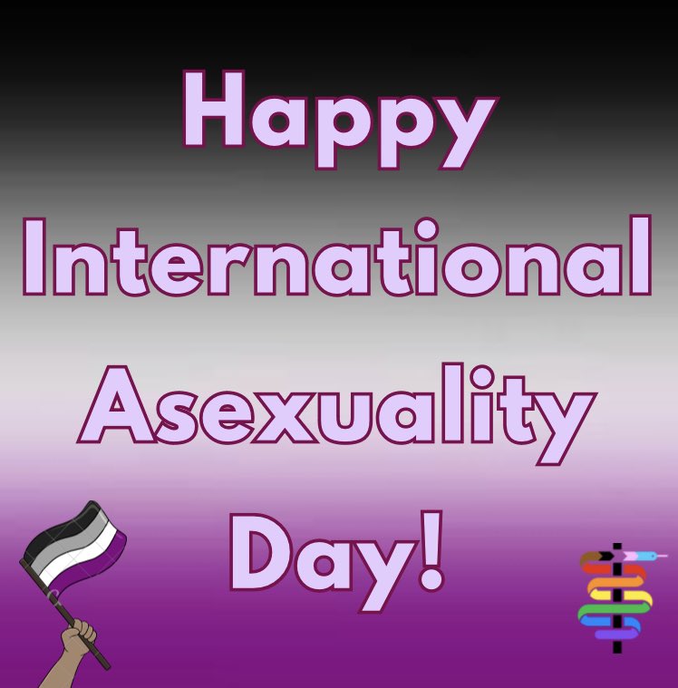 Happy International Asexuality Day to all doctors, dentists, students, and patients on the ace/aro spectrum! You are valid and loved 🖤🤍💜