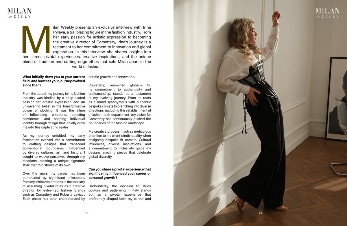 corsettery's tweet photo. Corsettery Leather Corsets: Featured on the Cover of Milan Weekly, February 2024 https://t.co/fkrJXbYyJi #corsets #corset https://t.co/FSOHrRre7y