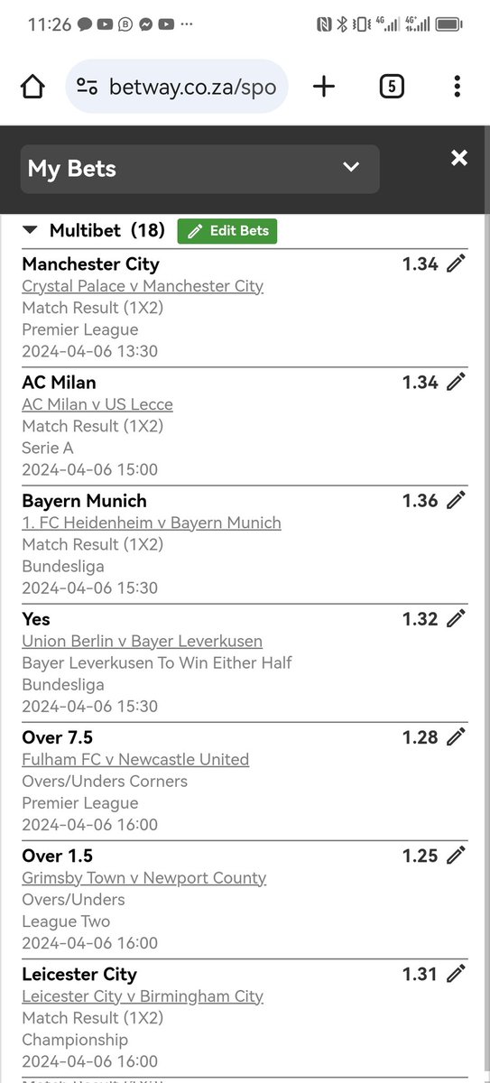 I just placed a bet with Betway. Tap here to copy my bet or search for this booking code in the Multi Bet betslip X6E9D26B8 betway.co.za/bookabet/X6E9D…