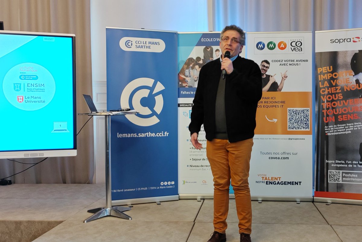 ensim officiel (@ensimofficiel) on Twitter photo Ouverture de la 12e édition des #24hducode dont l'Ensim est coorganisateur, par Charles Pezerat, directeur, qui réaffirme son souhait d'ouvrir l'événement au niveau national.
42 élèves de l'école y participent ainsi que 8 anciens
Bonne chance à toutes et tous 🤞
<a href="/LeMansUniv/">Le Mans Université</a> Ouverture de la 12e édition des #24hducode dont l'Ensim est coorganisateur, par Charles Pezerat, directeur, qui réaffirme son souhait d'ouvrir l'événement au niveau national.
42 élèves de l'école y participent ainsi que 8 anciens
Bonne chance à toutes et tous 🤞
<a href="/LeMansUniv/">Le Mans Université</a>