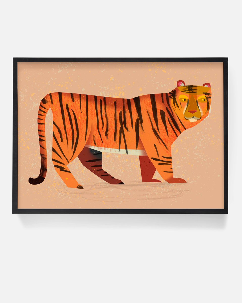 So I'm super happy to say my lucky spirit tiger is now a print 🐅.  

#tigerprint #illustration #natashadurley