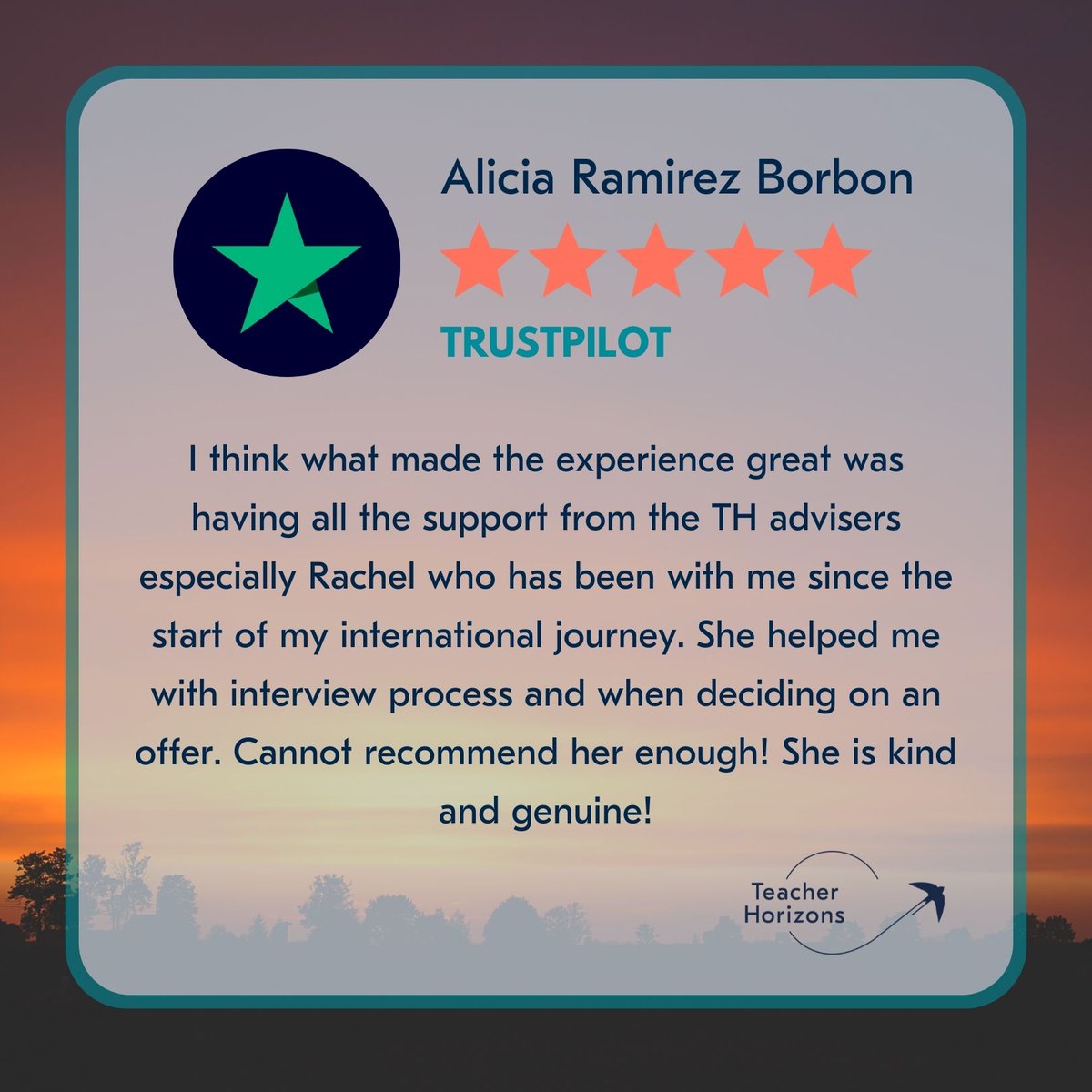 Thanks for the fantastic review Alicia, all the best!

#TeachAbroad #TeachingJobs #TeacherHorizons #TeachOverseas