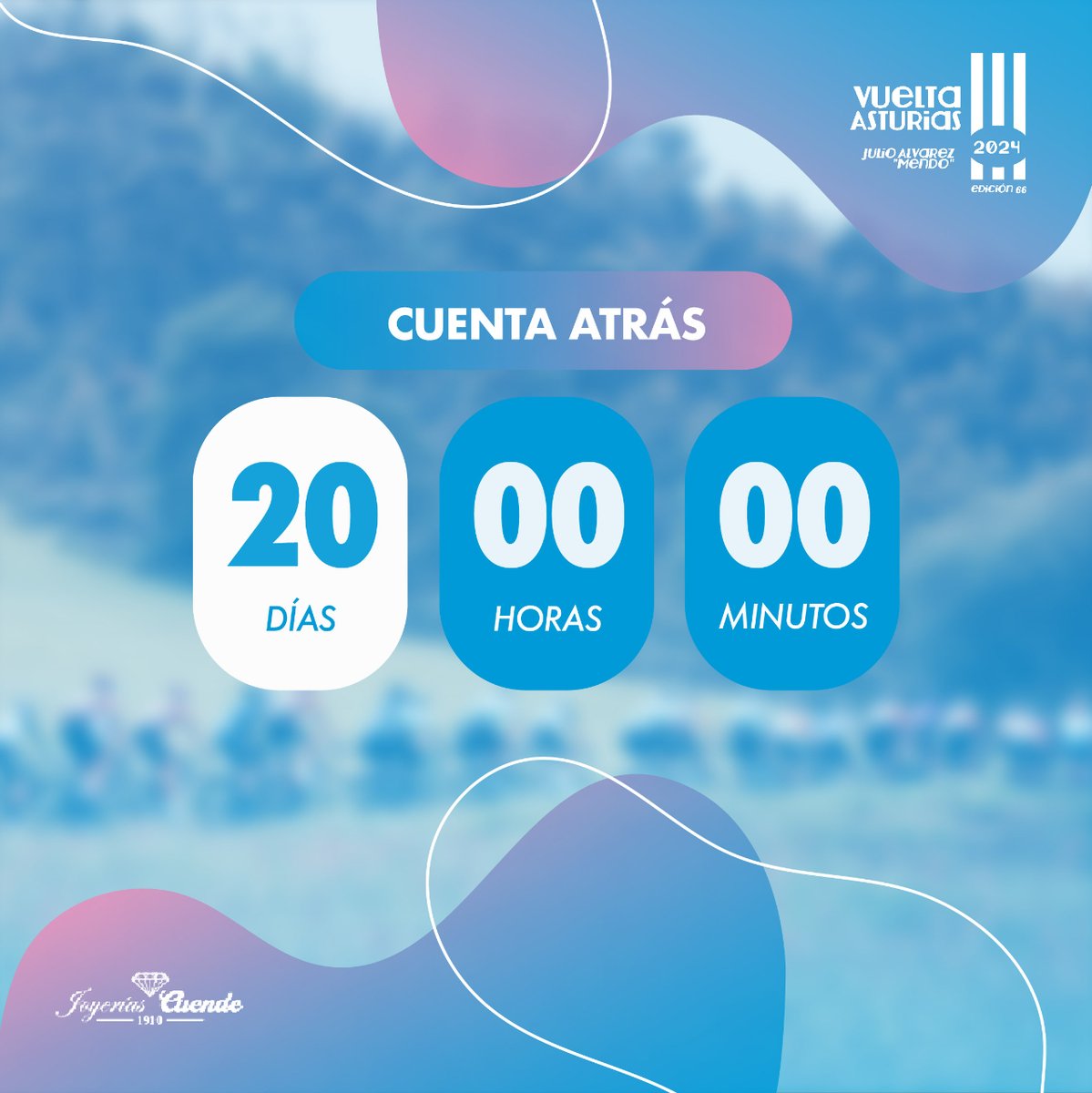 ¡Solo quedan 20 días para la 66 #VueltaCiclistaAsturias ! Nos vemos muy pronto🙌 #VueltaAsturias2024 #LaVueltina #Envueltaenelparaiso #Ciclismo #Asturias #Cuentaatrás @joyeria_cuende