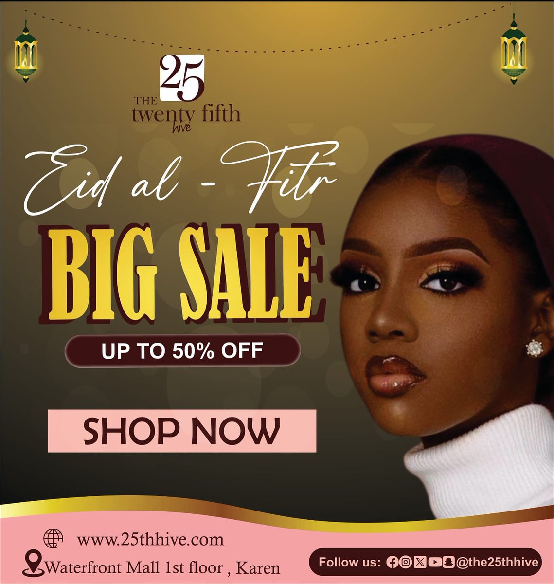 Shop Eid SALE @The25thHive !!!

Enjoy upto 50% off on select items.

Don't miss out😉

#Beautyproducts #Skincare #Makeup #Skincareproducts #TWFKaren #YouveArrived