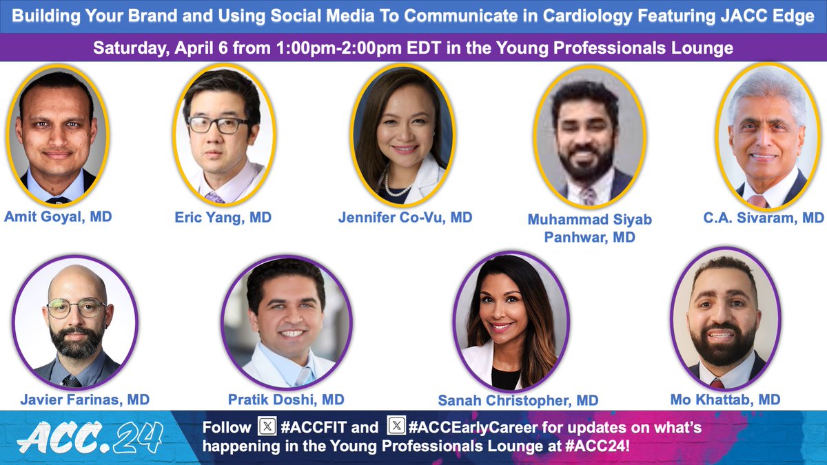 1:00 - 2:00 PM: Build Your #Brand and Use Social Media to Communicate in Cardiology