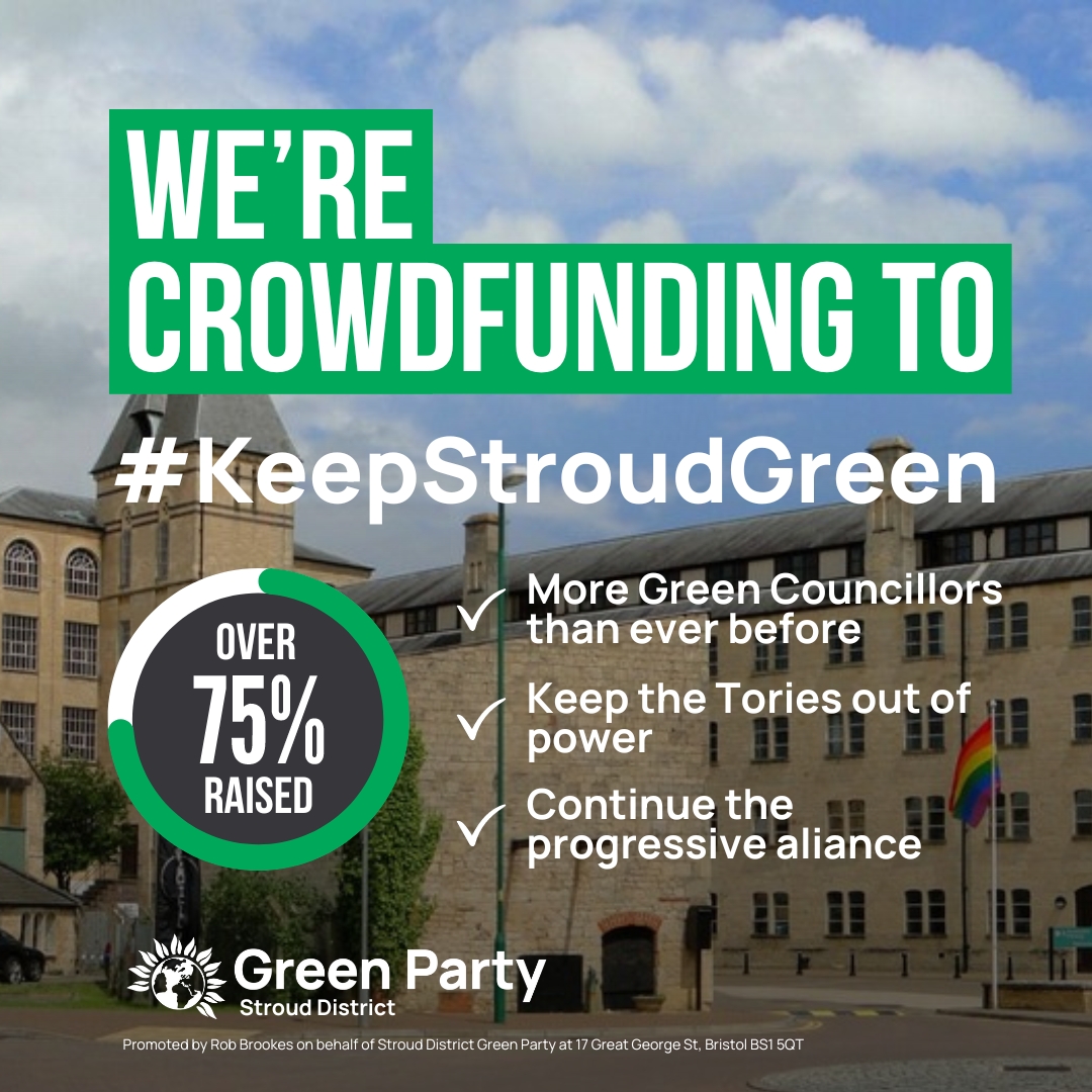 Donate to our Crowdfunder to elect more Greens at the local elections on May 2nd 🗓️ Right now, all donations are matched pound for pound! 🔗 crowdfunder.co.uk/p/help-stroud-…