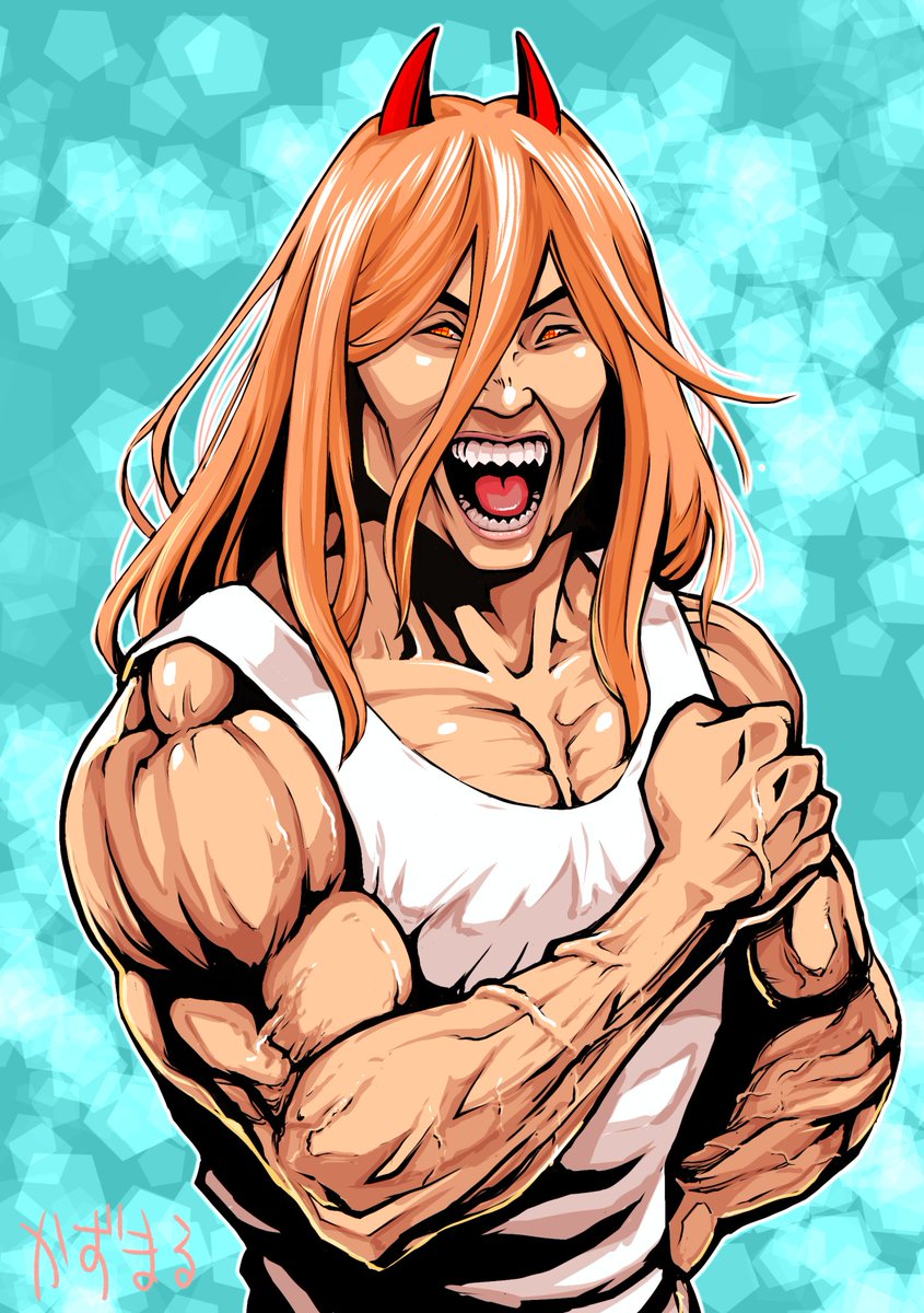 power (chainsaw man) 1girl solo long hair looking at viewer smile open mouth shirt  illustration images