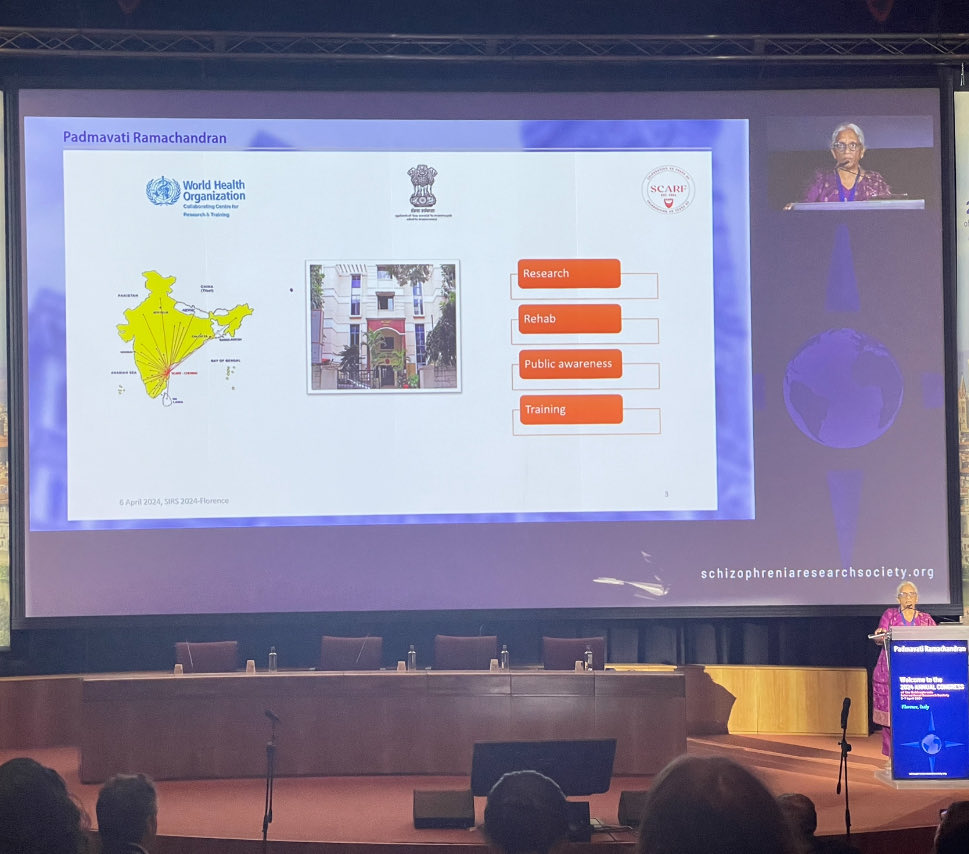 BuschCecilie's tweet image. Amazing talk this morning by Dr. Padmavathi Ramachandran!🙌🏻 What an impact her work has had for millions of people in India with mental illness and their families!!#plenaryspeaker #chair @paola_DZN @SIRSGlobal #SIRS2024