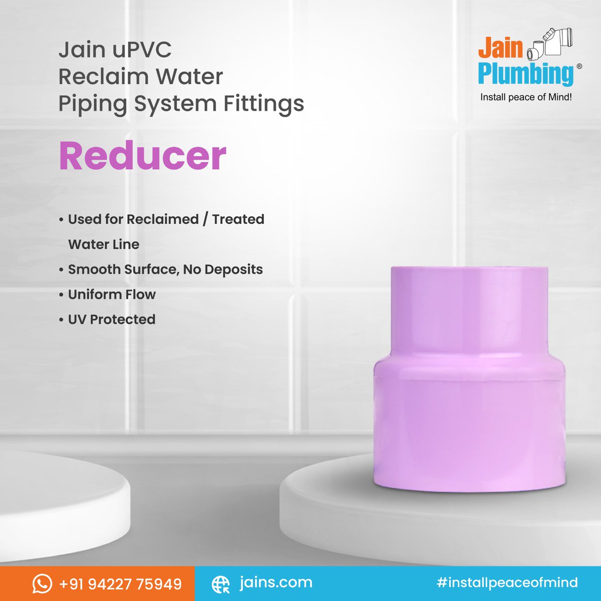 ☄️Introducing Jain's uPVC Reducer for Reclaim Water Piping Systems! 🌊✨ Designed for treated and reclaimed water lines with UV protection, durability is never compromised. Upgrade your piping system with Jain today! 💧🔧

#reclaimwater #uvprotected #fittings