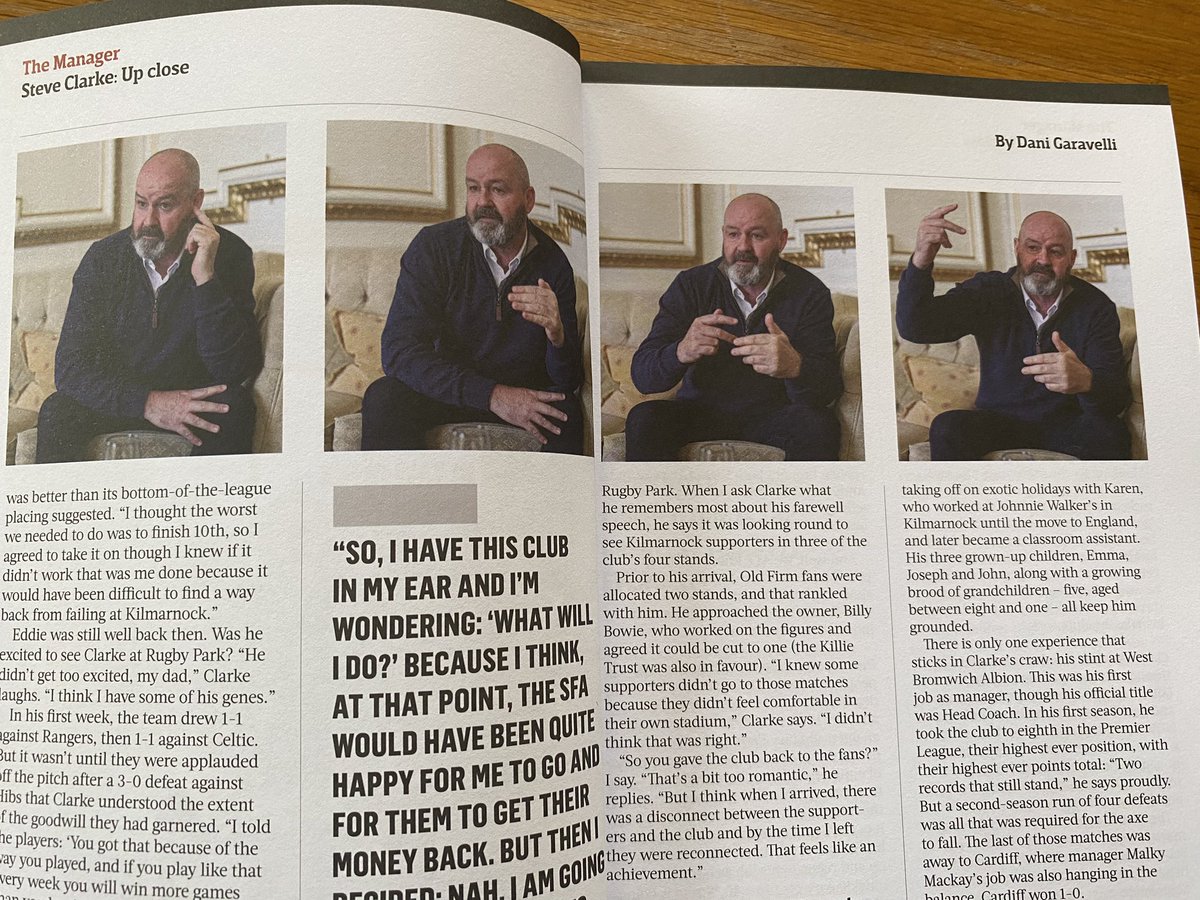 It’s really cool to see my interview with Steve Clarke in this beautiful Euro ‘24 edition of @NutmegMagazine which is a collaboration with the @heraldscotland. I loved meeting Steve and it’s an honour to sit alongside so many great sports writers.
