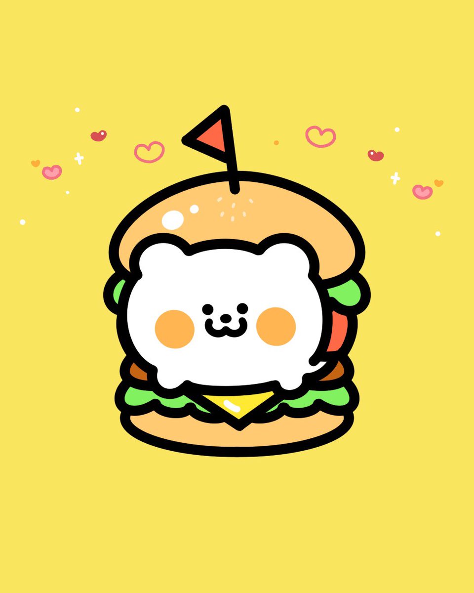 ぷてくまバーガー🍔🌟

#ぷてくま #イラスト #ゆるいイラスト 
#食べ物イラスト #illustration #キャラis