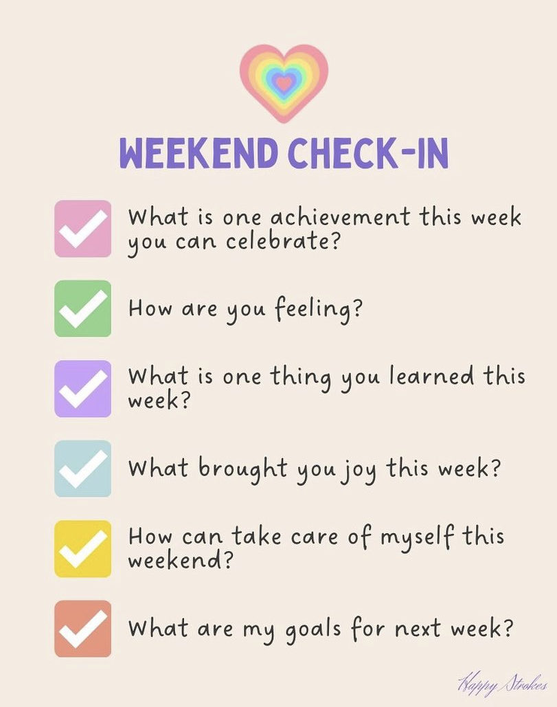 Have a great Saturday enjoy the 💨 and the ☀️! Remember to check in with yourself over the weekend 👇