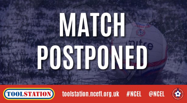 SATURDAY #NCEL MATCH OFF D1 - @claycrosstownfc P-P @AthersleyRecFC (Waterlogged Pitch) Fixtures, postponements, inspections >> toolstation.ncefl.org.uk/matches/day/20…