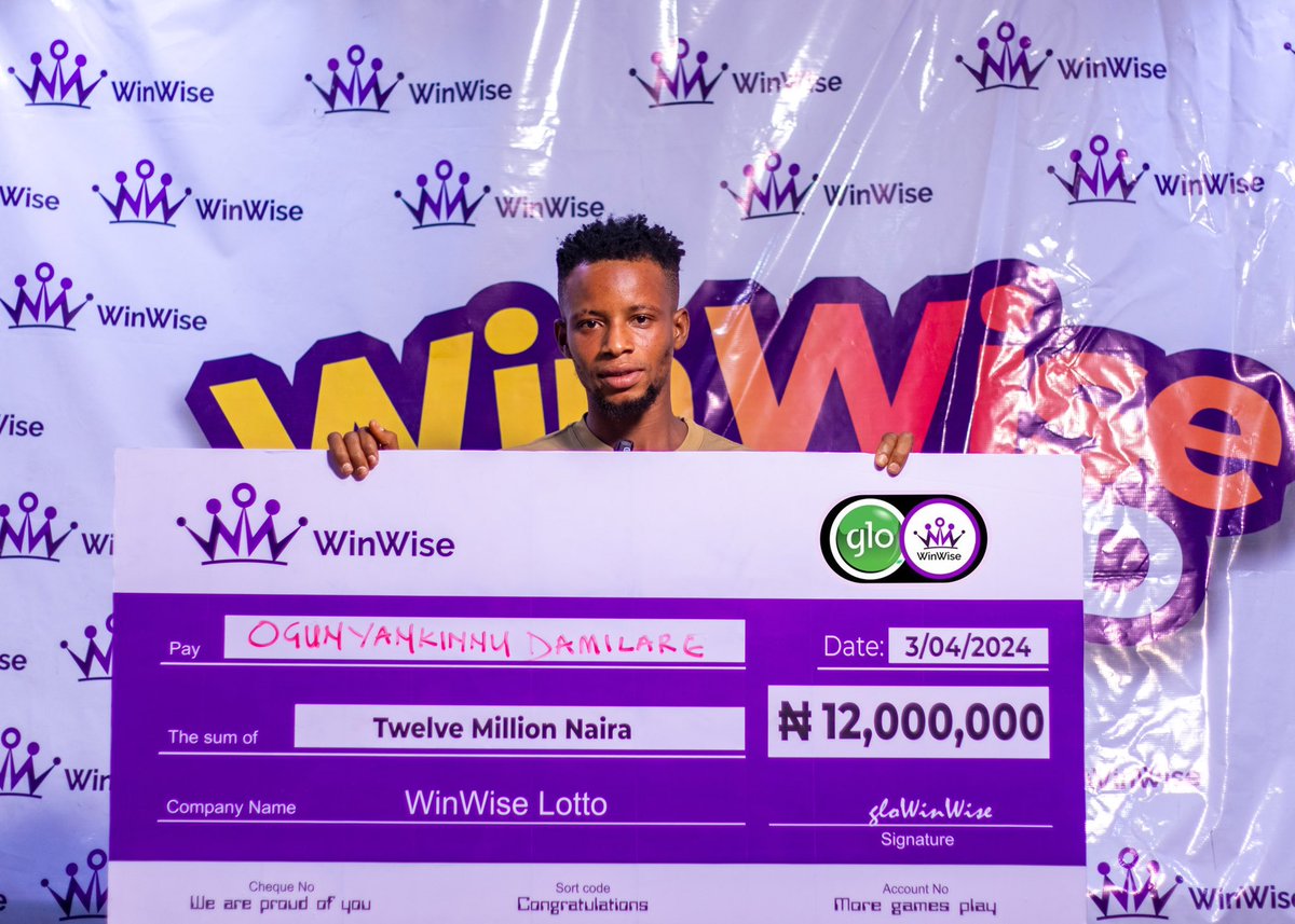 thenihiin's tweet photo. Ogunyankinnu Damilare won Twelve Million Naira (N12,000,000) with N50 by dialing *20144*3*1# 

you can be lucky next time! Glo users dial *20144*3*1# to win amazing prices
Kudos @glowinwise 👏

Check link for more details: https://t.co/KblPerKVKK https://t.co/0OYtJdldc7