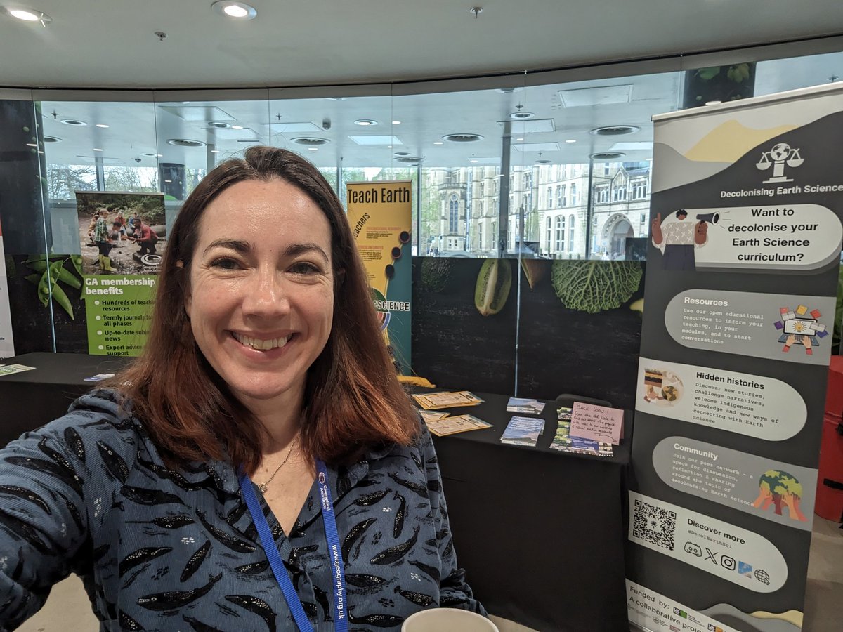 Day 3 of @The_GA #GAConf24 . Come talk to me about the @DecolEarthSci project, @UGUK_EarthSci 's TeachEarth portal, or the Geography, Earth & Environmental Sciences degrees on offer at @UniOfHull ! @GeographyHull @GeologyHull