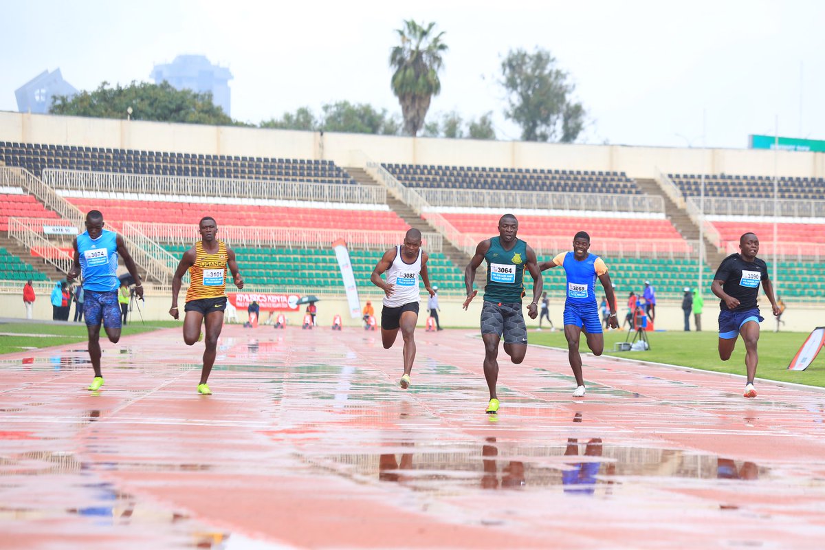Hezbon Ochieng wins the men’s 100m semi 1 in 10:40sec #teamkenya #worldrelaystrials