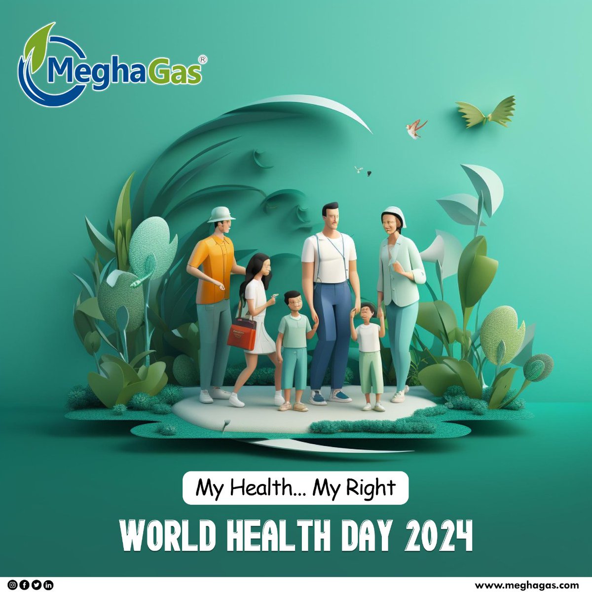 On #WorldHealthDay, #MeghaGas stands with the global community to advocate for universal access to health, education, & clean living essentials. Adopt #CNG & #PNG fuels for a healthy environment. Cleaner #energy today for a healthier world tomorrow!

#GreenEnergy #MCGDPL #MEIL