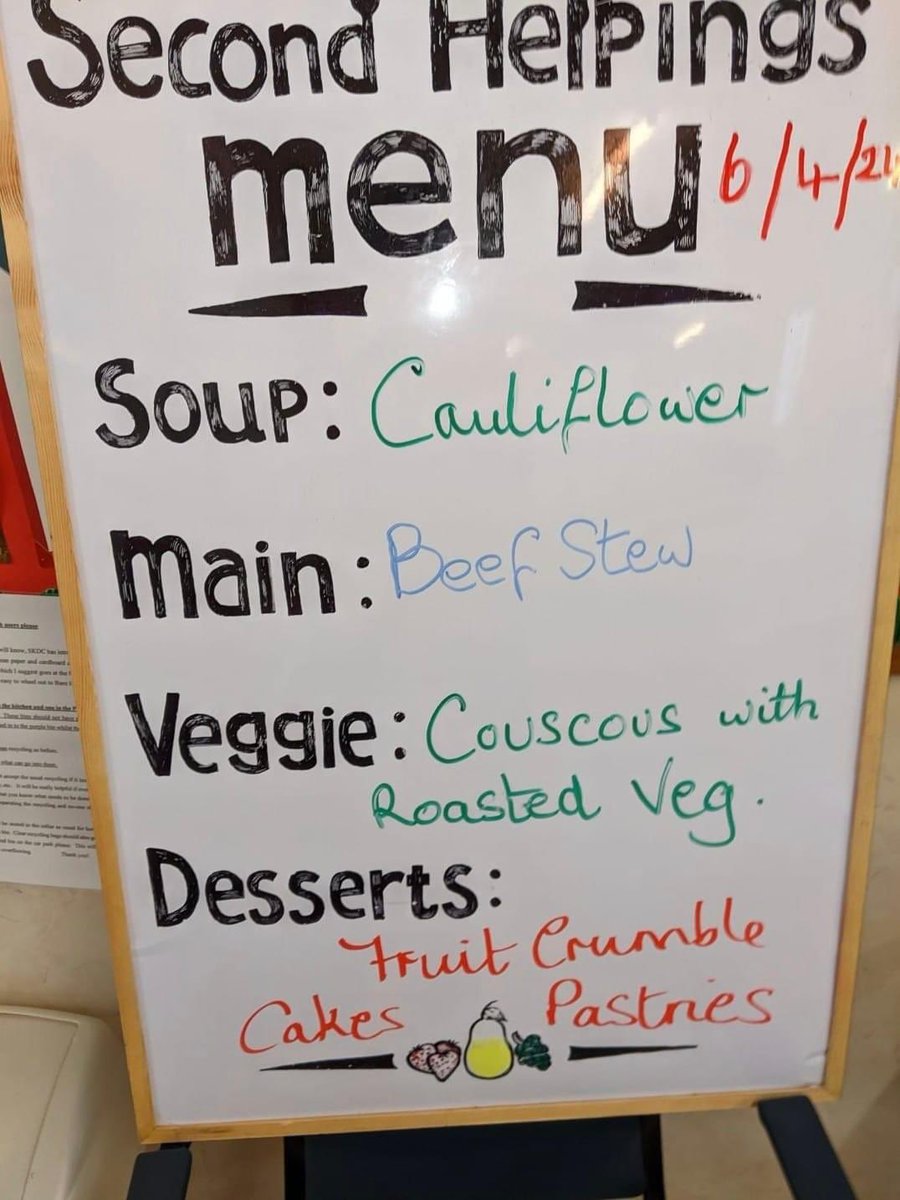 The menu for today! Come and join us at Stamford Methodist Church between 12-2pm today for this delicious 3 course meal. All are welcome! On a pay as you feel basis. Thank you to our volunteer chefs who give up their time to create such beautiful food for us.