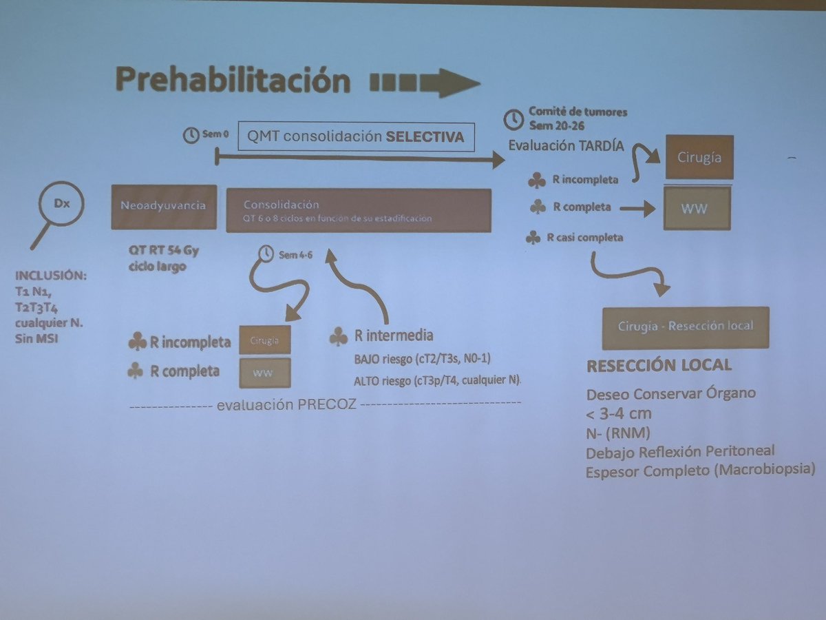 Back home. Esta vez para poner sobre la mesa la prehabilitación y el tratamiento del cáncer de recto con esquema TNT. Enhorabuena por esta jornada tan interesante!