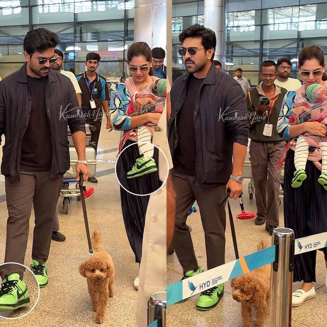 The Dad & Daughter #RamCharan #KlinKaara ❤️‍🔥

Idol @AlwaysRamCharan is back to the Den Hyderabad after a Vacay with family ❤️