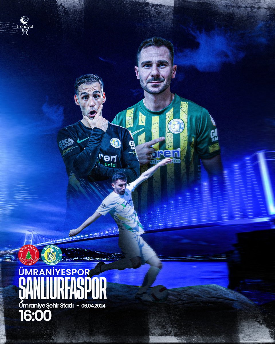 Şanlı şehrin şanlı takımı Şanlıurfaspor’a Ümraniyespor karşılaşmasında başarılar diliyorum. 

@Sanliurfaspor