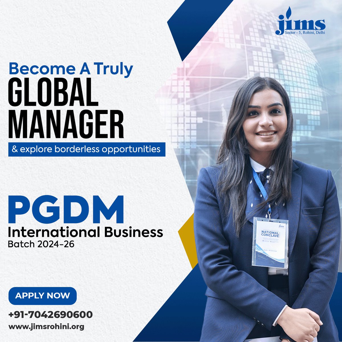 Embark on a transformative journey to success by taking the first step towards a fulfilling career in the dynamic. Apply now for our PGDM in International Business program.
Fill in your applications at bit.ly/admission-2024
#admissionopen #mbaadmission2024 #jimsrohini