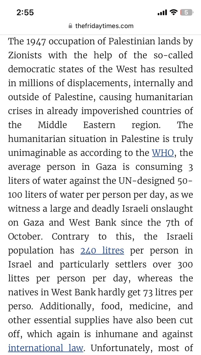 @Draganov313 @MEO_Analysis @IraninIslamabad @plf_pak @DrSabirplf @SyedQandil @nasirshirazi72 Humanitarian #crisis in #Palestine is worsening each passing day & the international communty includng UN & the so called democratc states are silent & watchng Pal being denied of every single right guaranteed by the int. law. #GazaHolocaust #GazaGenocide thefridaytimes.com/06-Apr-2024/al…