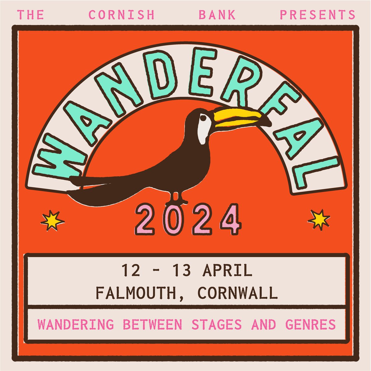 The Cornish Bank have invited some of their favourite artists as well as some new sounds to get you excited at Wanderfal Festival next week on the 12th-13th April. 🎶🎤 
Find further information and tickets here 👉 bit.ly/3vk1g9z
#lovefalmouth #musicfestival #cornwall