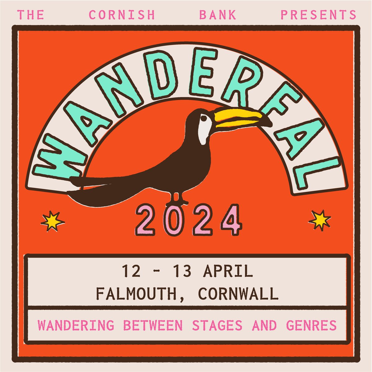 The Cornish Bank have invited some of their favourite artists as well as some new sounds to get you excited at Wanderfal Festival next week on the 12th-13th April. 🎶🎤 Find further information and tickets here 👉 bit.ly/3vk1g9z #lovefalmouth #musicfestival #cornwall