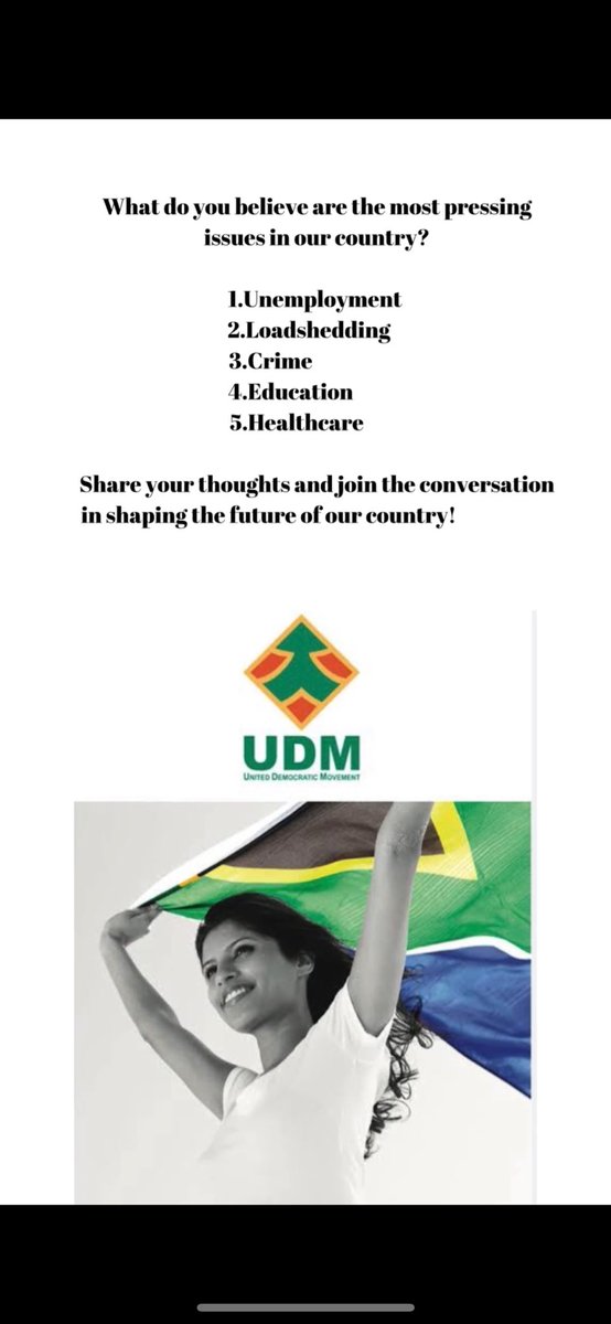 Every perspective shapes our future. Vote for tangible change! Vote UDM! #ProgressWithUDM #VisionaryVoices #ChangeMakers