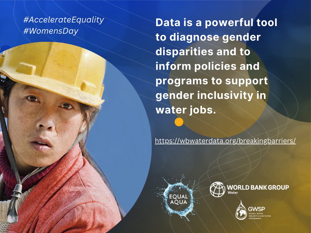 From communities to water utilities, investing in women has long-lasting impacts. 

Find some data on women in #waterjobs: wrld.bg/tRGp50R4IuO 

#EqualAqua #IWD2024