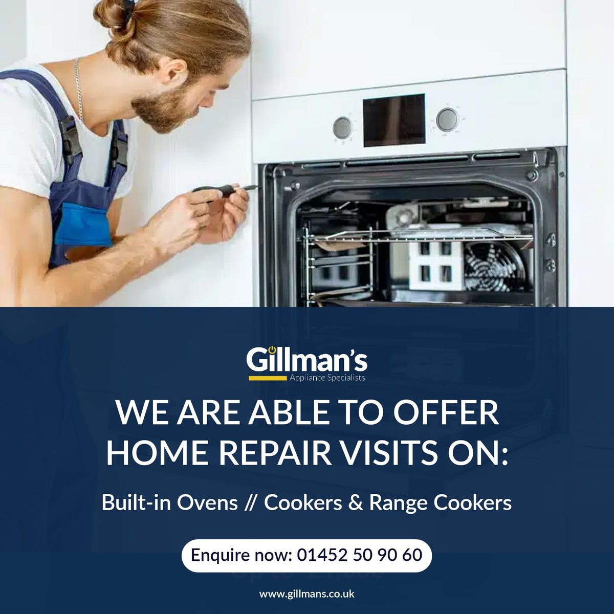 If your oven or range needs repair, Gillman's sends skilled technicians to your home for prompt service. Our experienced professionals diagnose and resolve appliance issues efficiently, ensuring your oven or range is back up and running smoothly in no time. Trust Gillman's