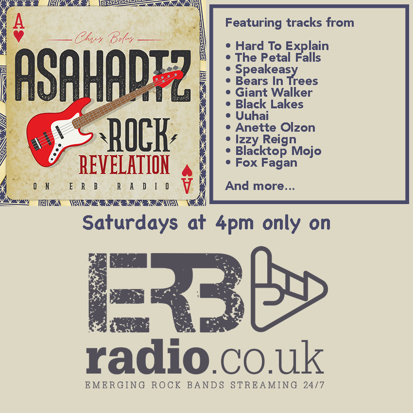 It's Saturday, which can only mean Chris is back with another 2 hours of fantastic music in #RockRevelation this afternoon at 4pm. This week he has tracks from @HTE_Band | @FallsPetal | @bearsintrees | @BlackLakesUK | @uuhaiofficial | @anetteolzon | @i_musicc | @BlacktopMojo...