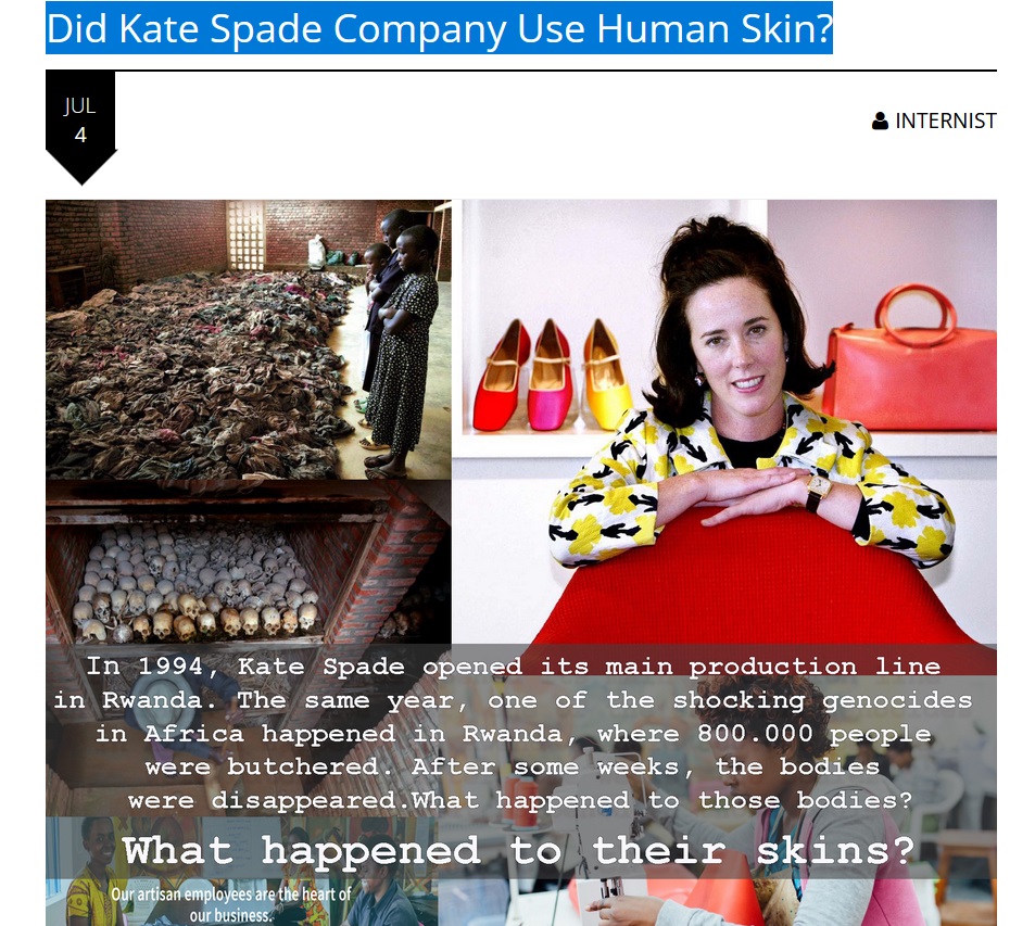 'Did Kate Spade Company Use Human Skin?' Well, that's WILD ! What? twitter.com/artisbrutal202…