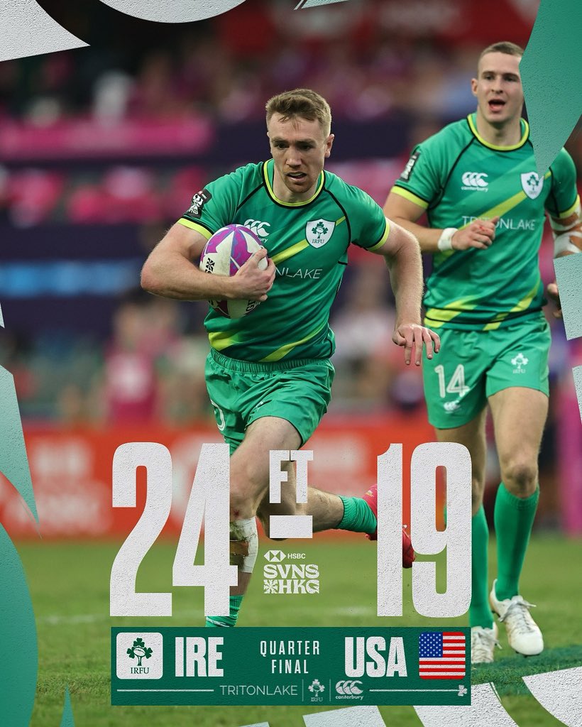 Through to the semis in HK! 🔥 #Ireland7s