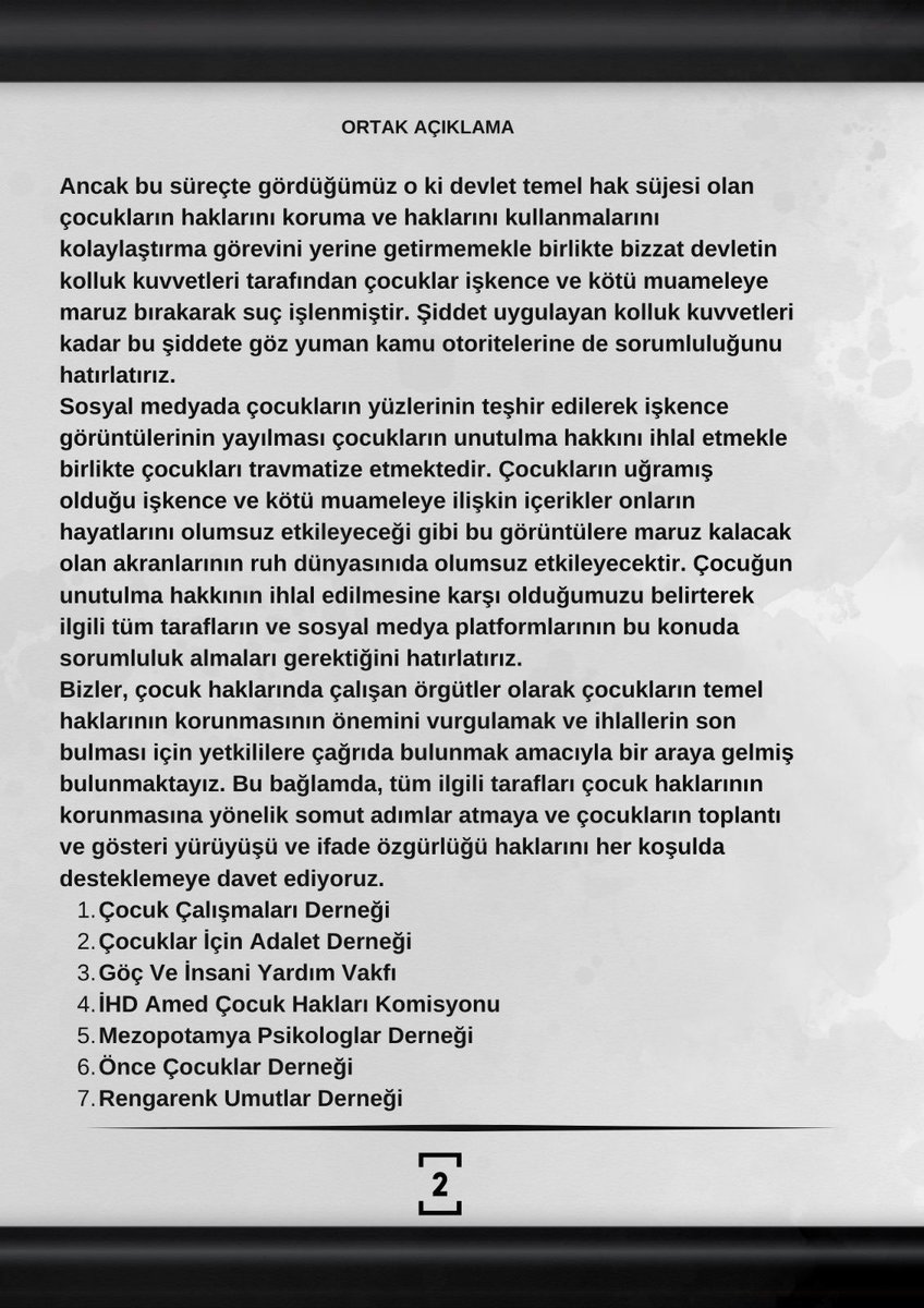 Em wek sazûmanên ku li ser mafên zarokan dixebitin, ji bo balê bikişînin ser girîngiya parastina mafên bingehîn ên zarokan û bang li rayedaran bikin ku dawî li binpêkirinan bînin. #mafênzarokan